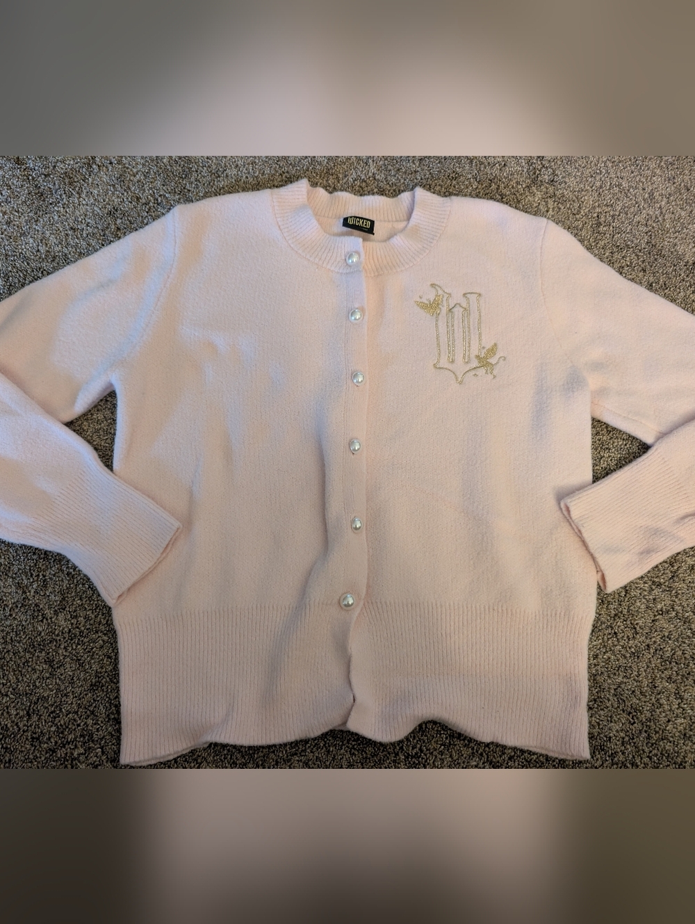 🌼 Pale Pink Wicked Women's Sweater Pajama Set EUC